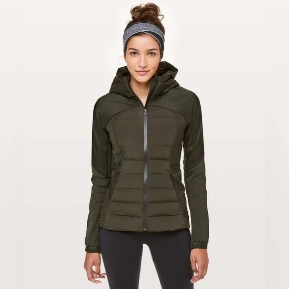 Lululemon athletica Down For It All Jacket Dark Olive Size 6 | Running Primaloft - Picture 9 of 17